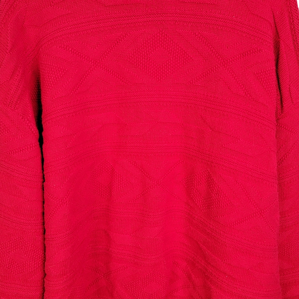 Par Four Cable 3D Knit Red Cold Weather Winter Sweater Men's XXL - Picture 4 of 12